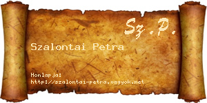 Szalontai Petra névjegykártya